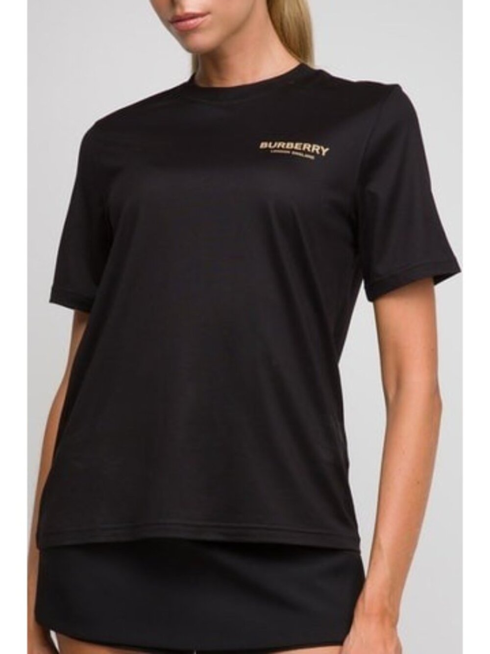 Burberry Women’s Jemma Crewneck Short Sleeve T-Shirt Black M 8104254